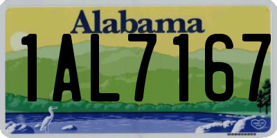 AL license plate 1AL7167