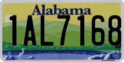 AL license plate 1AL7168