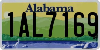 AL license plate 1AL7169