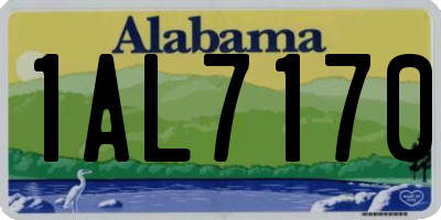 AL license plate 1AL7170