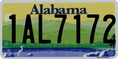 AL license plate 1AL7172
