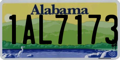 AL license plate 1AL7173