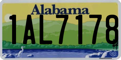 AL license plate 1AL7178
