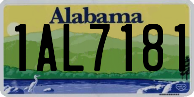 AL license plate 1AL7181