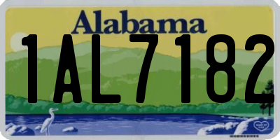 AL license plate 1AL7182