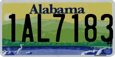 AL license plate 1AL7183