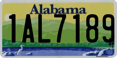 AL license plate 1AL7189