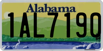 AL license plate 1AL7190