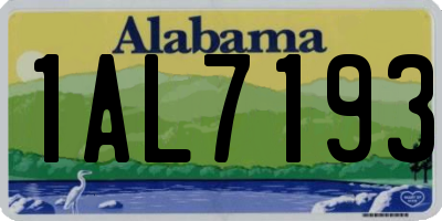 AL license plate 1AL7193