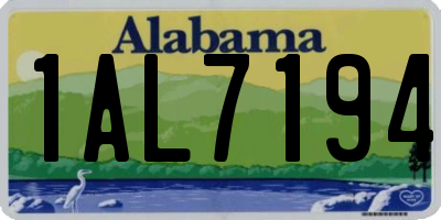 AL license plate 1AL7194