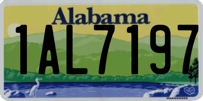 AL license plate 1AL7197