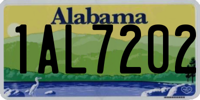 AL license plate 1AL7202