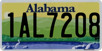 AL license plate 1AL7208