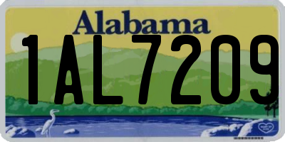 AL license plate 1AL7209