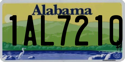 AL license plate 1AL7210
