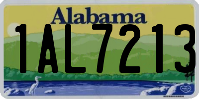 AL license plate 1AL7213