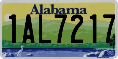 AL license plate 1AL7217