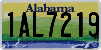 AL license plate 1AL7219