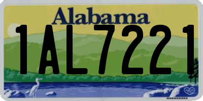 AL license plate 1AL7221