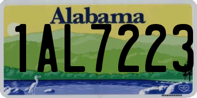 AL license plate 1AL7223
