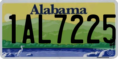 AL license plate 1AL7225