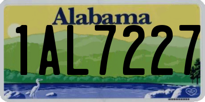 AL license plate 1AL7227
