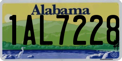 AL license plate 1AL7228