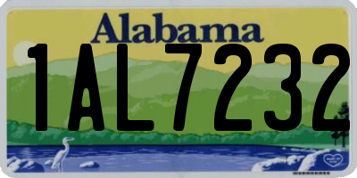 AL license plate 1AL7232