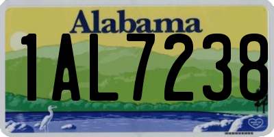 AL license plate 1AL7238