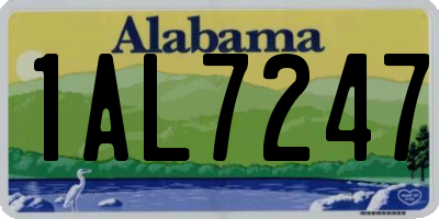 AL license plate 1AL7247