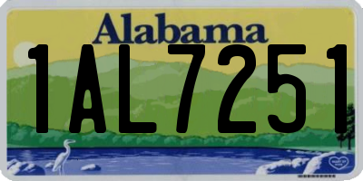 AL license plate 1AL7251