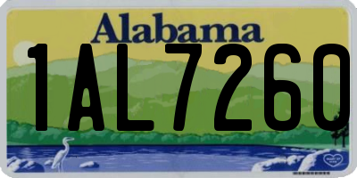 AL license plate 1AL7260