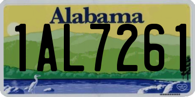 AL license plate 1AL7261