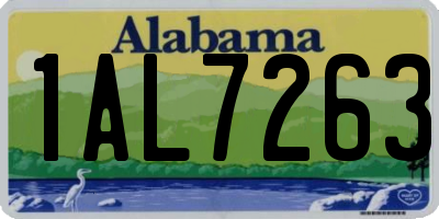 AL license plate 1AL7263