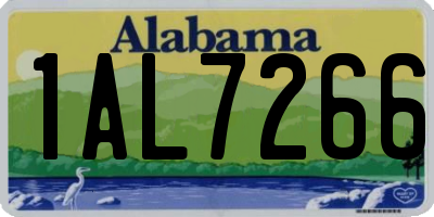 AL license plate 1AL7266