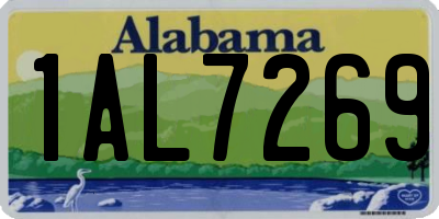 AL license plate 1AL7269