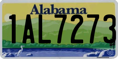 AL license plate 1AL7273