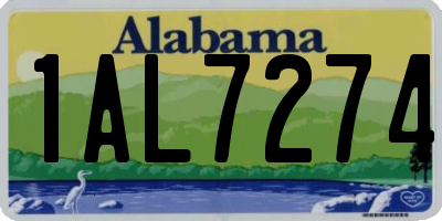 AL license plate 1AL7274