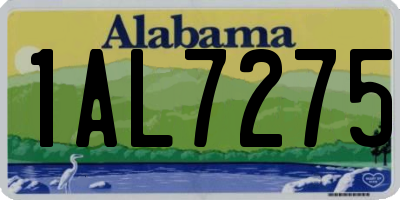 AL license plate 1AL7275
