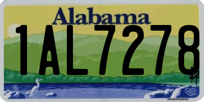 AL license plate 1AL7278