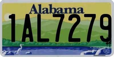 AL license plate 1AL7279