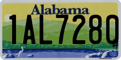 AL license plate 1AL7280