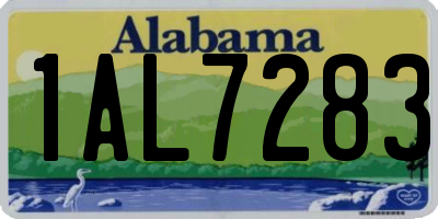 AL license plate 1AL7283