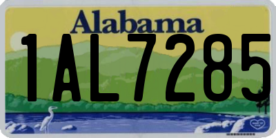 AL license plate 1AL7285