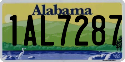 AL license plate 1AL7287