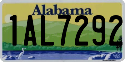 AL license plate 1AL7292