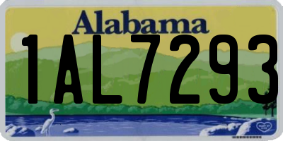 AL license plate 1AL7293