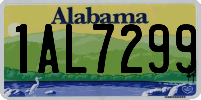 AL license plate 1AL7299