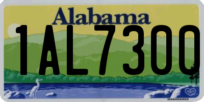 AL license plate 1AL7300