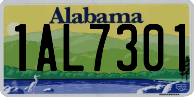 AL license plate 1AL7301